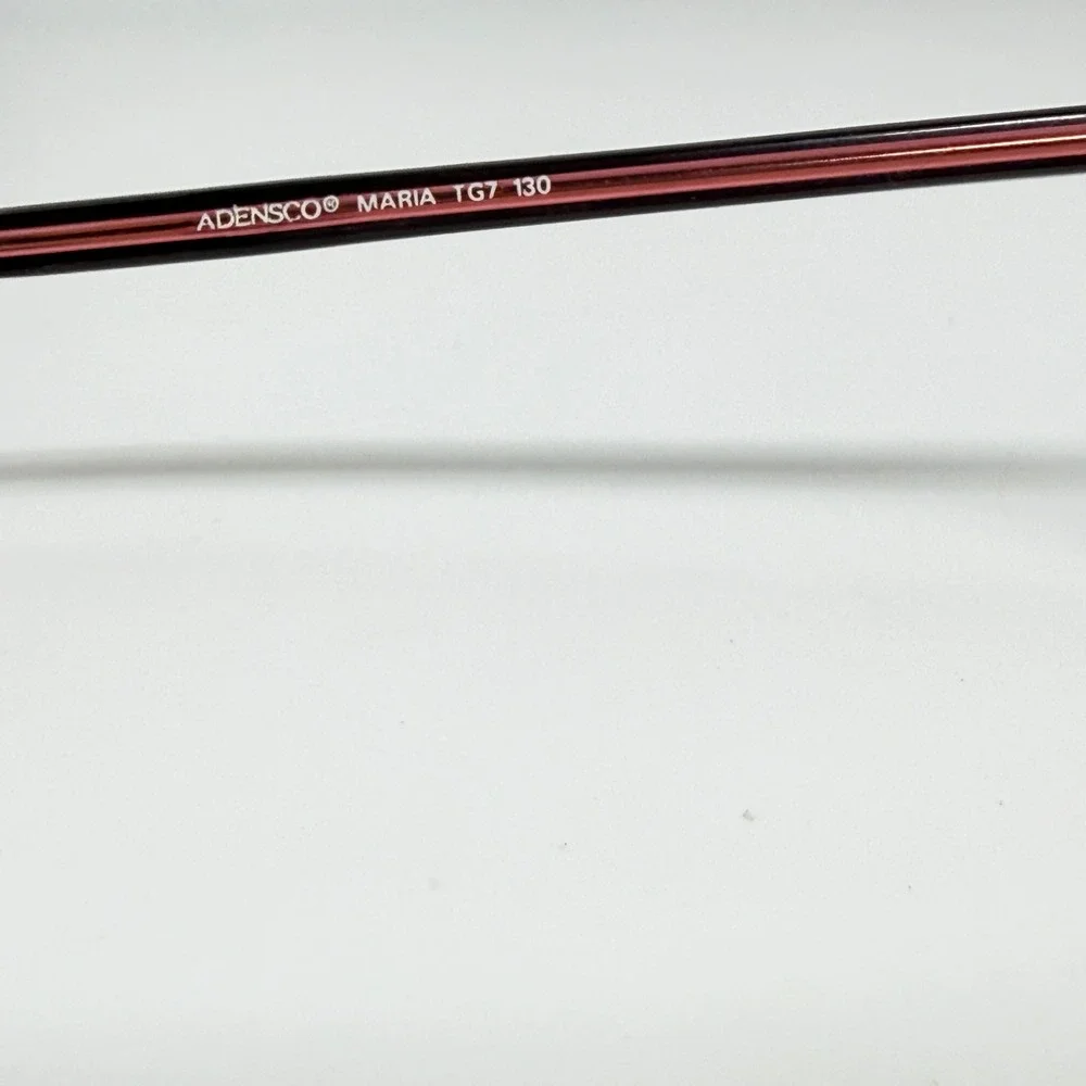 Adensco Maria TG7‎ 130 Womens Eyeglasses Frames Burgundy Black Gold Cat Eye Oval